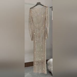 Rhinestone Mesh Dress